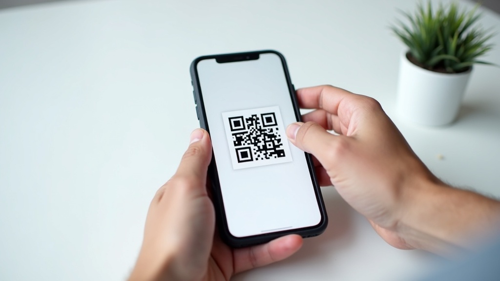 Scanning a QR code on a smartphone to activate an eSIM